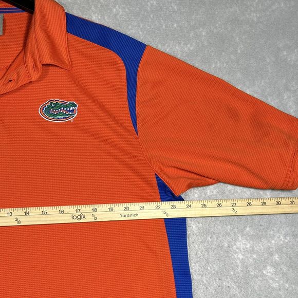 VTG Florida Gators Nike Fit Dry Polo Shirt Mens Large Orange Stadium Waffle Knit - Picture 6 of 14